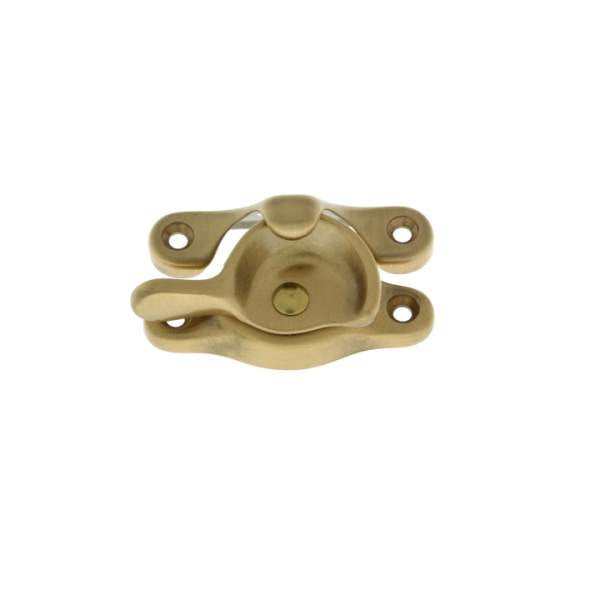 IDH Brass 21020-004: 2-1/2" Small Sash Catch for Windows - Satin Brass