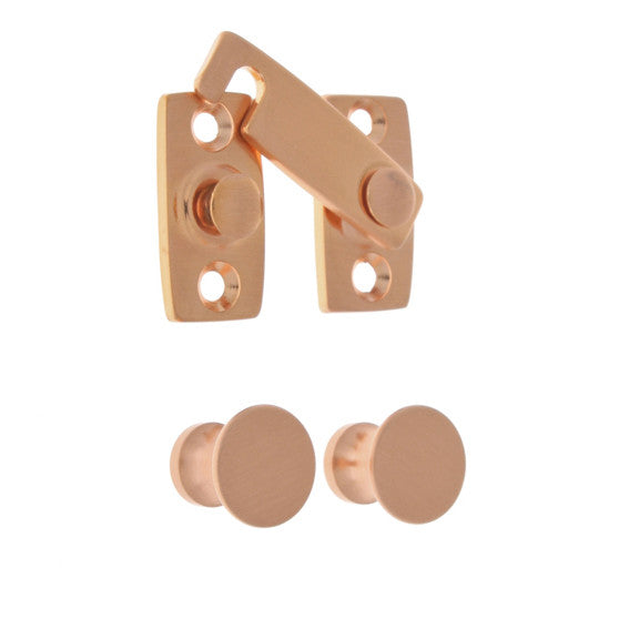 IDH Brass 21021-008: 1-3/16" Shutter Bar Kit for Windows - Polished Copper