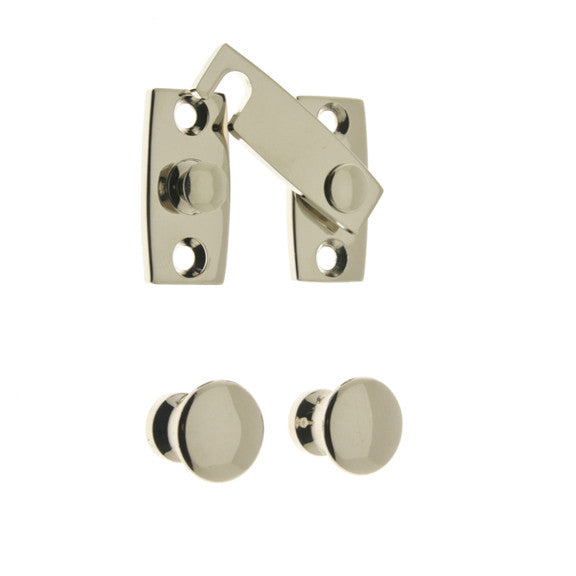 IDH Brass 21021-014: 1-3/16" Shutter Bar Kit for Windows - Bright Nickel