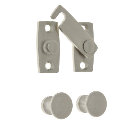 IDH Brass 21021-015: 1-3/16" Shutter Bar Kit for Windows - Satin Nickel