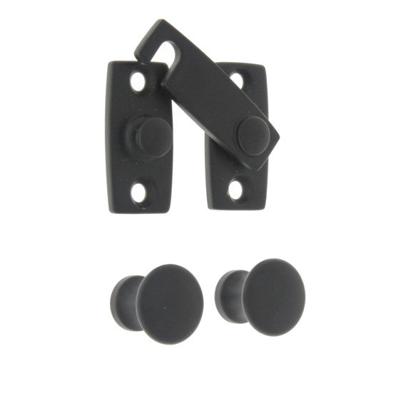 IDH Brass 21021-019: 1-3/16" Shutter Bar Kit for Windows - Matte Black