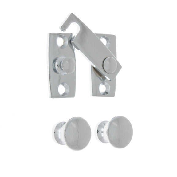 IDH Brass 21021-026: 1-3/16" Shutter Bar Kit for Windows - Polished Chrome