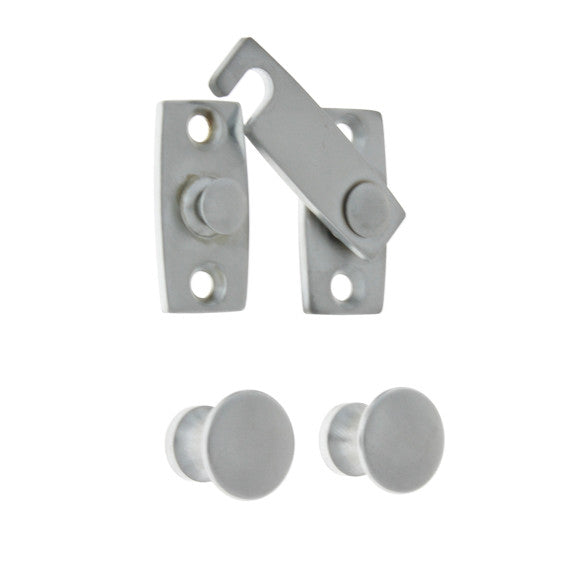 IDH Brass 21021-26D: 1-3/16" Shutter Bar Kit for Windows - Satin Chrome