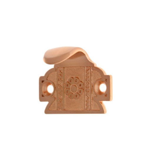 IDH Brass 21050-008: 1-7/8" Ornamental Sunburst Sash Lift - Bright Copper