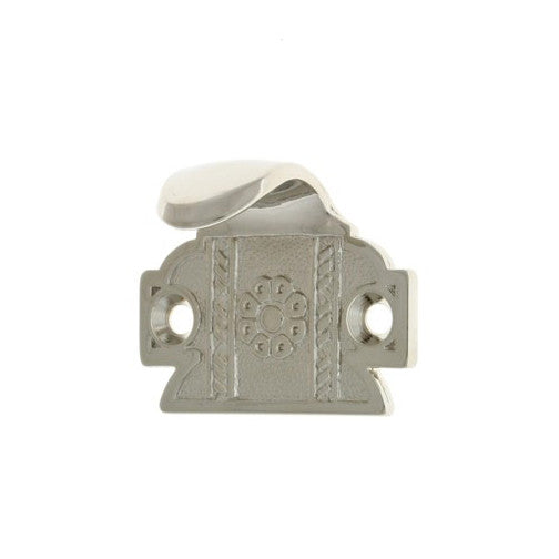 IDH Brass 21050-014: 1-7/8" Ornamental Sunburst Sash Lift - Bright Nickel