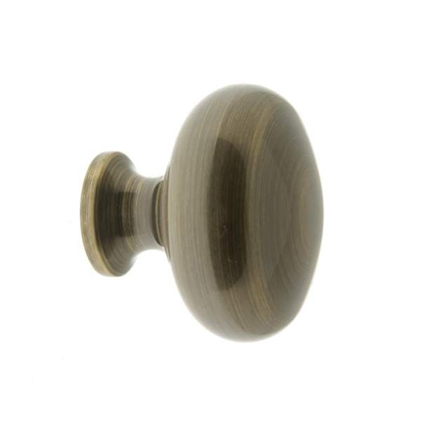 IDH Brass 21194-005: 1-1/4" Traditional Round Cabinet Knob - Antique Brass
