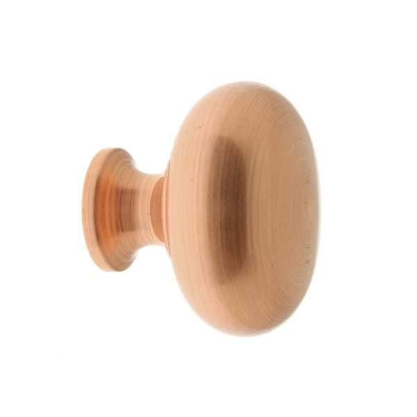 IDH Brass 21194-008: 1-1/4" Traditional Round Cabinet Knob - Bright Copper