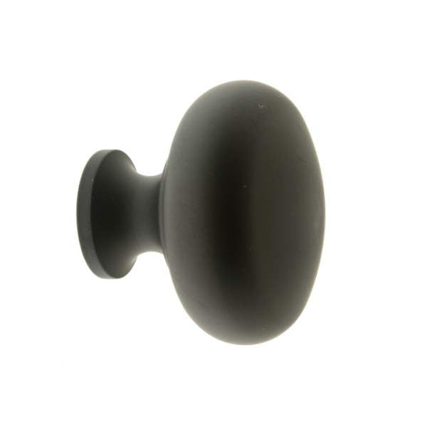 IDH Brass 21194-019: 1-1/4" Traditional Round Cabinet Knob - Matte Black