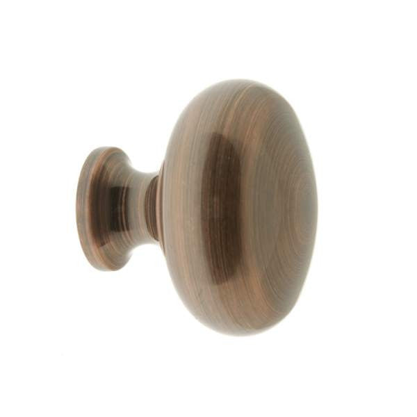 IDH Brass 21194-08A: 1-1/4" Traditional Round Cabinet Knob - Antique Copper