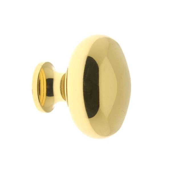 IDH Brass 21194-3NL: 1-1/4" Round Cabinet Knob - Unlacquered Polished Brass