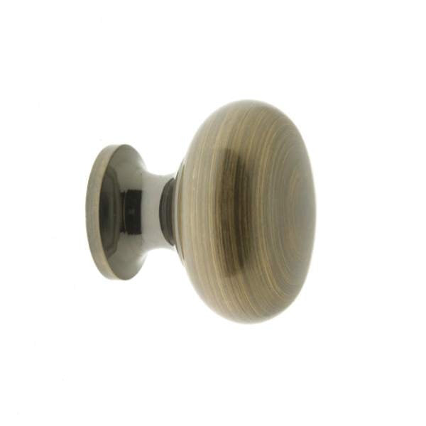 IDH Brass 21196-005: 1" Classic Round Cabinet Knob - Antique Brass