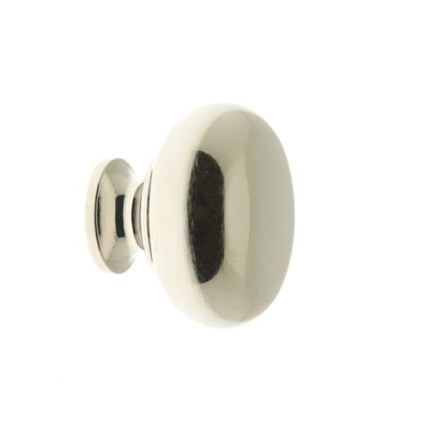 IDH Brass 21196-014: 1" Classic Round Cabinet Knob - Bright Nickel