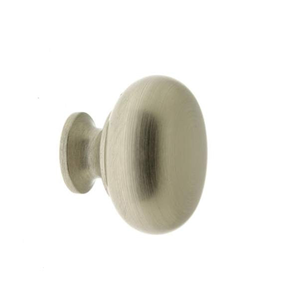 IDH Brass 21196-015: 1" Classic Round Cabinet Knob - Satin Nickel