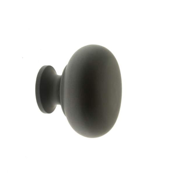 IDH Brass 21196-019: 1" Classic Round Cabinet Knob - Matte Black