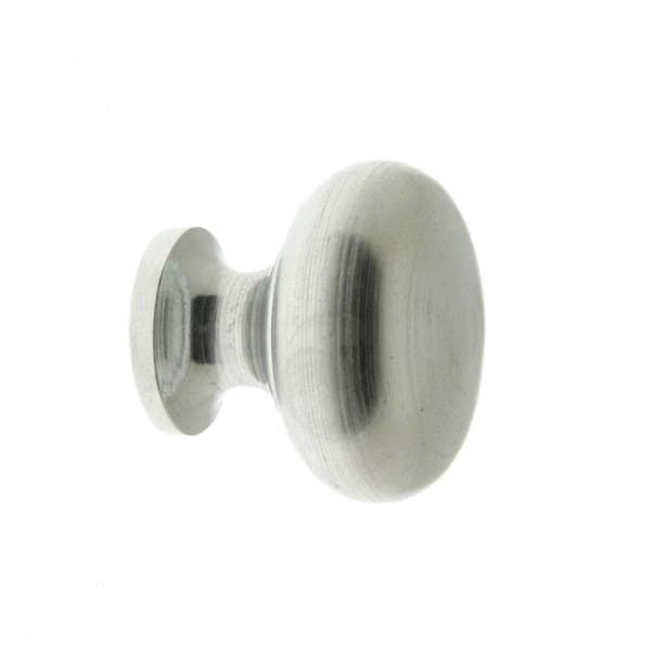 IDH Brass 21196-26D: 1" Classic Round Cabinet Knob - Satin Chrome