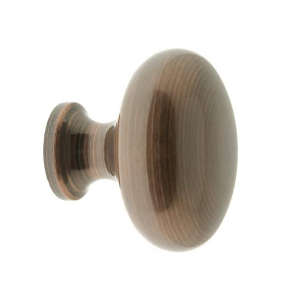 IDH Brass 21197-08A: 1-1/2" Round Cabinet Knob - Antique Copper