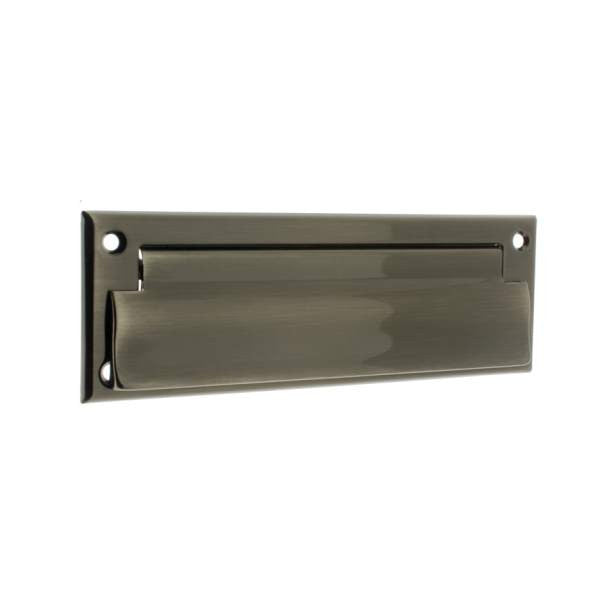 IDH Brass 22111-15A: 8-3/4" Letter Mail Slot - Antique Nickel