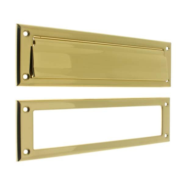 IDH Brass 22120-003: 13" Magazine & Letter Mail Slot - Polished Brass