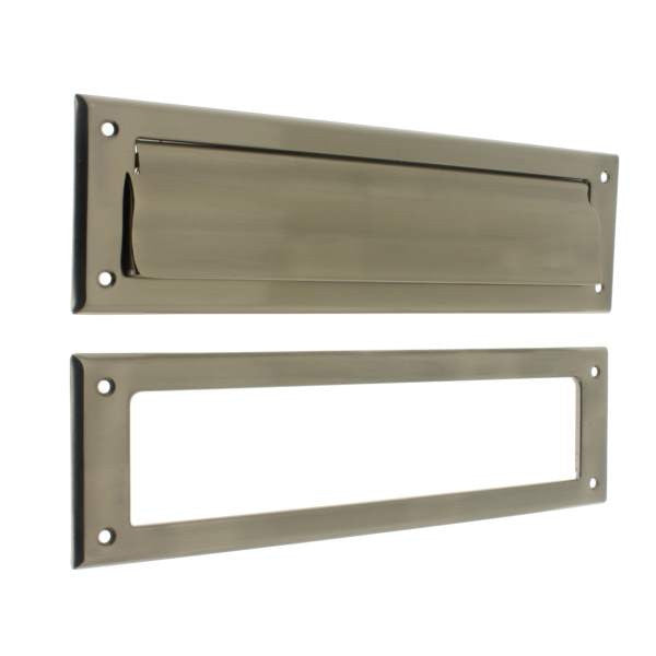 IDH Brass 22120-15A: 13" Magazine & Letter Mail Slot - Antique Nickel