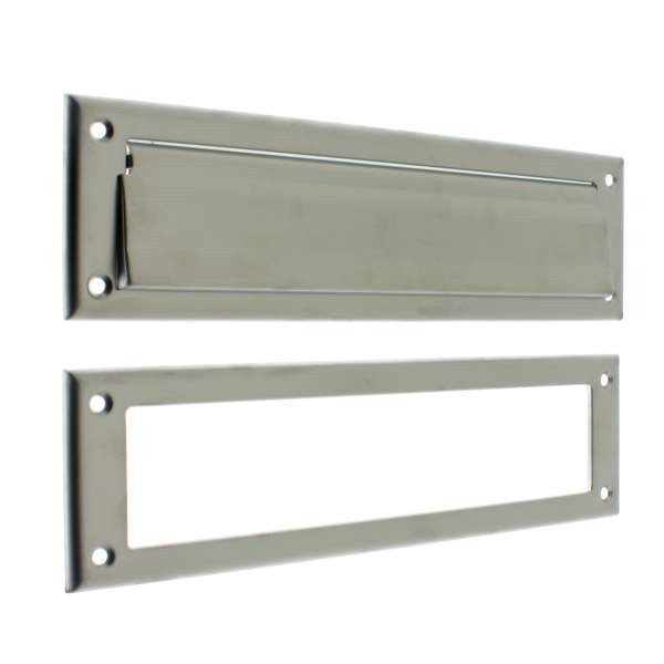 IDH Brass 22120-26D: 13" Magazine & Letter Mail Slot - Satin Chrome