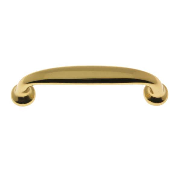 IDH Brass 25036-003: 5-1/8" cc Round Door Pull Concealed Mount - Polished Brass