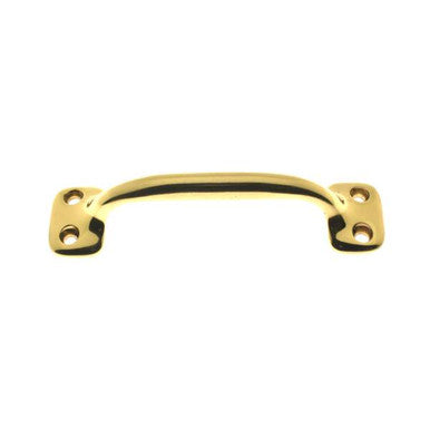 IDH Brass 25040-003: 4" cc Bar Lift Utility Door Pull - Polished Brass