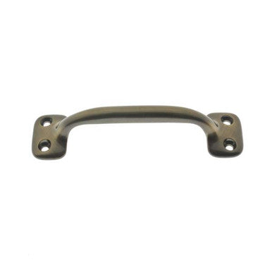 IDH Brass 25040-005: 4" cc Bar Lift Utility Door Pull - Antique Brass
