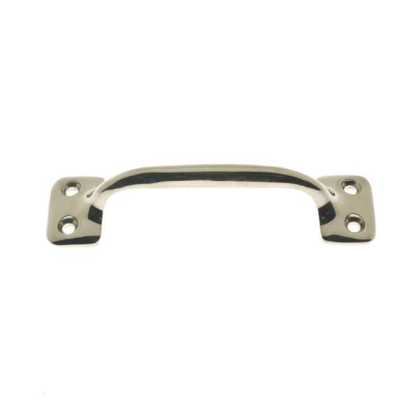 IDH Brass 25040-014: 4" cc Bar Lift Utility Door Pull - Bright Nickel
