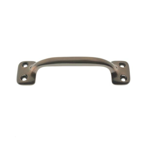IDH Brass 25040-08A: 4" cc Bar Lift Utility Door Pull - Antique Copper
