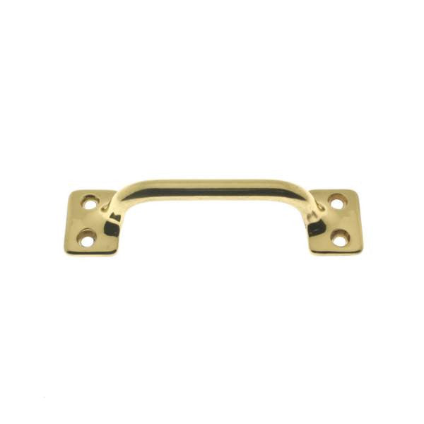 IDH Brass 25042-003: 3-1/2" cc Bar Lift Utility Door Pull - Polished Brass