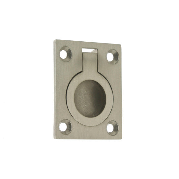 IDH Brass 25220-015: 1-3/4" Flush Ring Pull - Satin Nickel