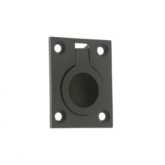 IDH Brass 25220-019: 1-3/4" Flush Ring Pull - Matte Black
