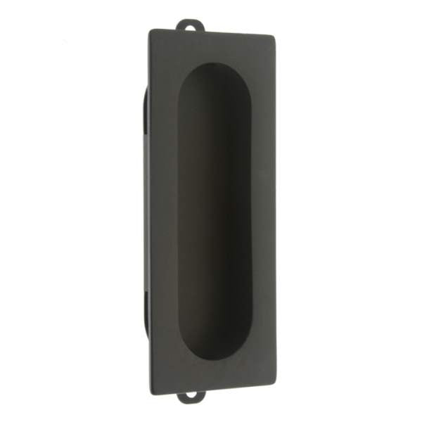 IDH Brass 25400-10B: 3-1/8" Solid Brass Rectangular Flush Pull - Oil Rubbed Bronze