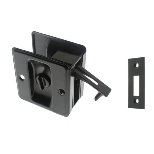 IDH Brass 25411-019: 2-3/4" Pocket Privacy Door Pull - Matte Black