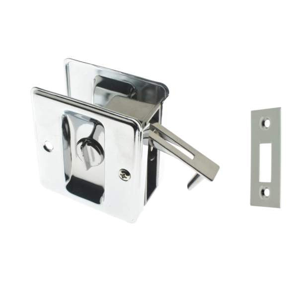 IDH Brass 25411-026: 2-3/4" Pocket Privacy Door Pull - Polished Chrome