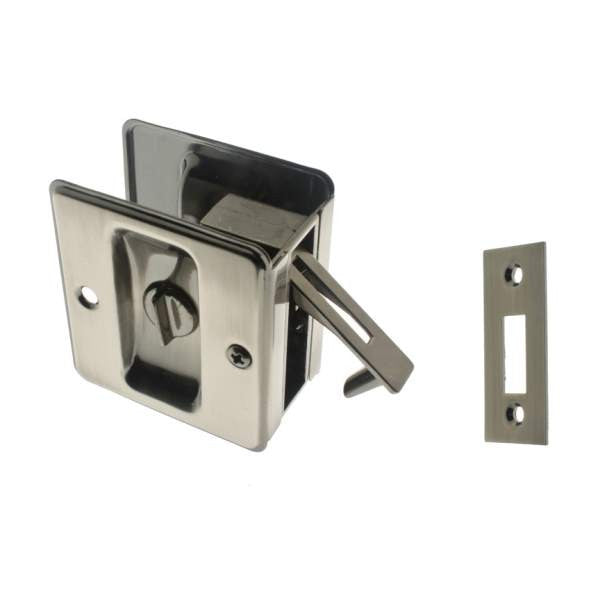 IDH Brass 25411-15A: 2-3/4" Pocket Privacy Door Pull - Antique Nickel
