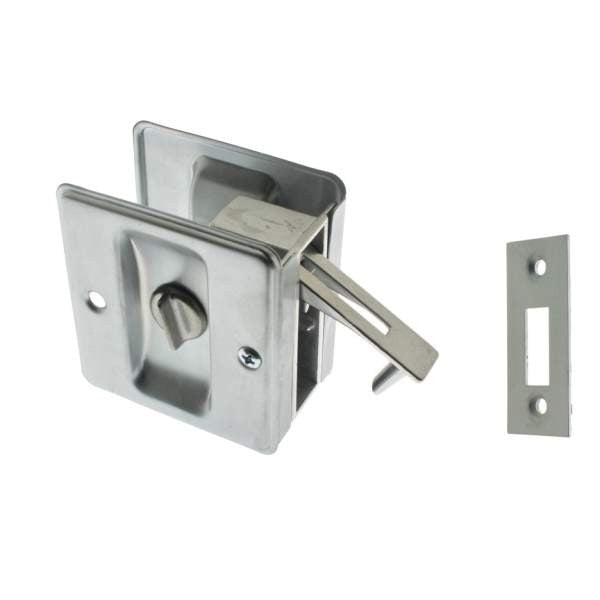 IDH Brass 25411-26D: 2-3/4" Pocket Privacy Door Pull - Satin Chrome