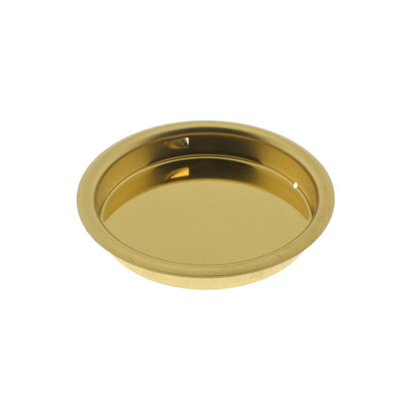 IDH Brass 25420-003: 2-1/8" Round Flush Sliding Door Pull - Polished Brass