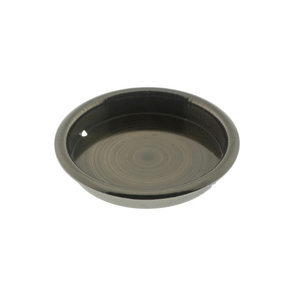 IDH Brass 25420-15A: 2-1/8" Round Flush Sliding Door Pull - Antique Nickel