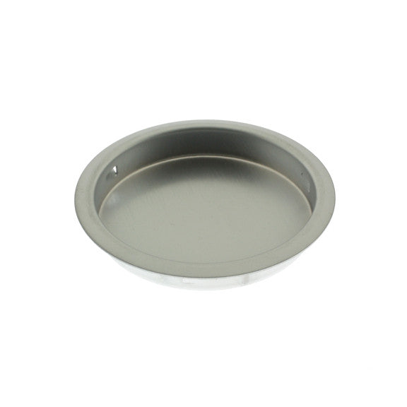 IDH Brass 25420-26D: 2-1/8" Round Flush Sliding Door Pull - Satin Chrome