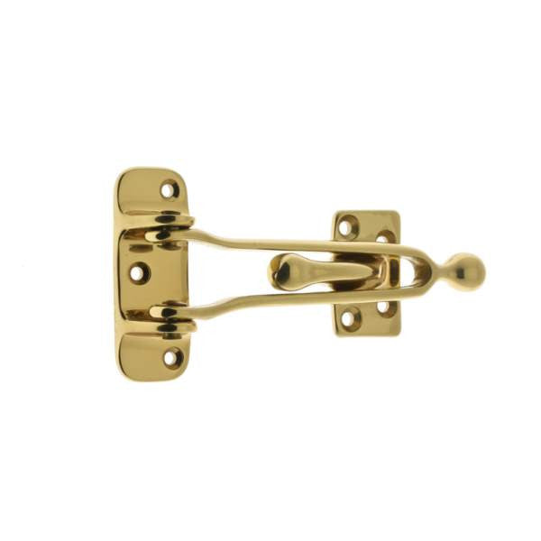 IDH Brass 28062-003: 2-1/2" Security Guard Latch w/Ball End - Polished Brass