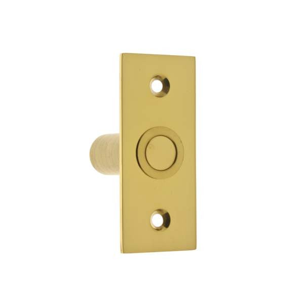 IDH Brass 28400-003: 3-1/2" Dust Proof Strike w/Plate - Polished Brass