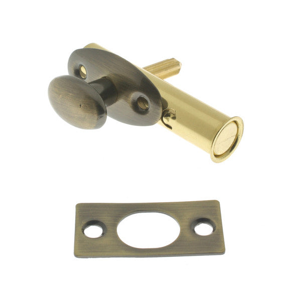 IDH Brass 28500-005: 2-1/2" Mortise Door Bolt - Antique Brass