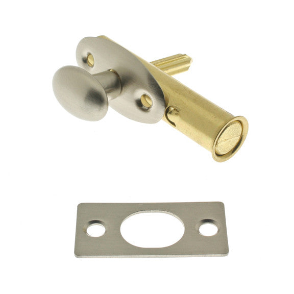 IDH Brass 28500-015: 2-1/2" Mortise Door Bolt - Satin Nickel