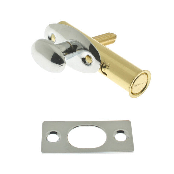 IDH Brass 28500-026: 2-1/2" Mortise Door Bolt - Polished Chrome