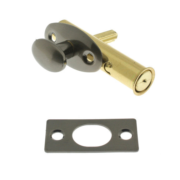 IDH Brass 28500-15A: 2-1/2" Mortise Door Bolt - Antique Nickel