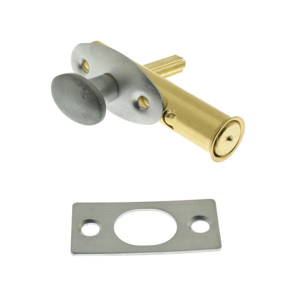 IDH Brass 28500-26D: 2-1/2" Mortise Door Bolt - Satin Chrome
