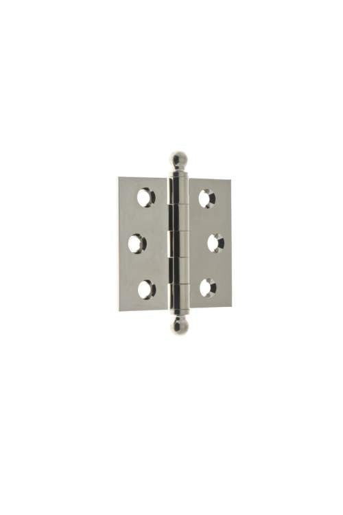IDH 80100-014: 2-1/2" Solid Brass Loose Pin Door Hinge (Pair) - Bright Nickel