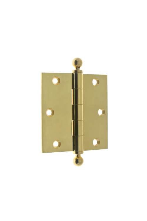 IDH 80102-003: 3-1/2" Ball Tip Loose Pin Door Hinge (Pair) - Polished Brass