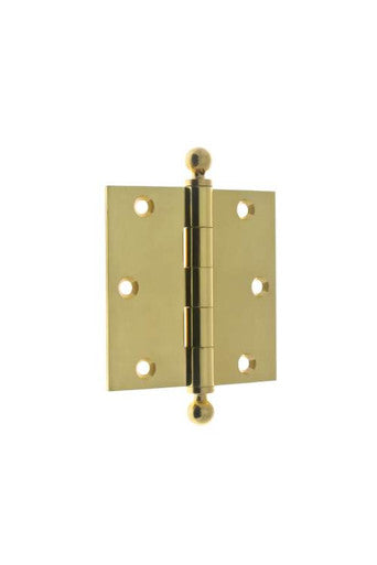IDH 80102-003: 3-1/2" Ball Tip Loose Pin Door Hinge (Pair) - Polished Brass
